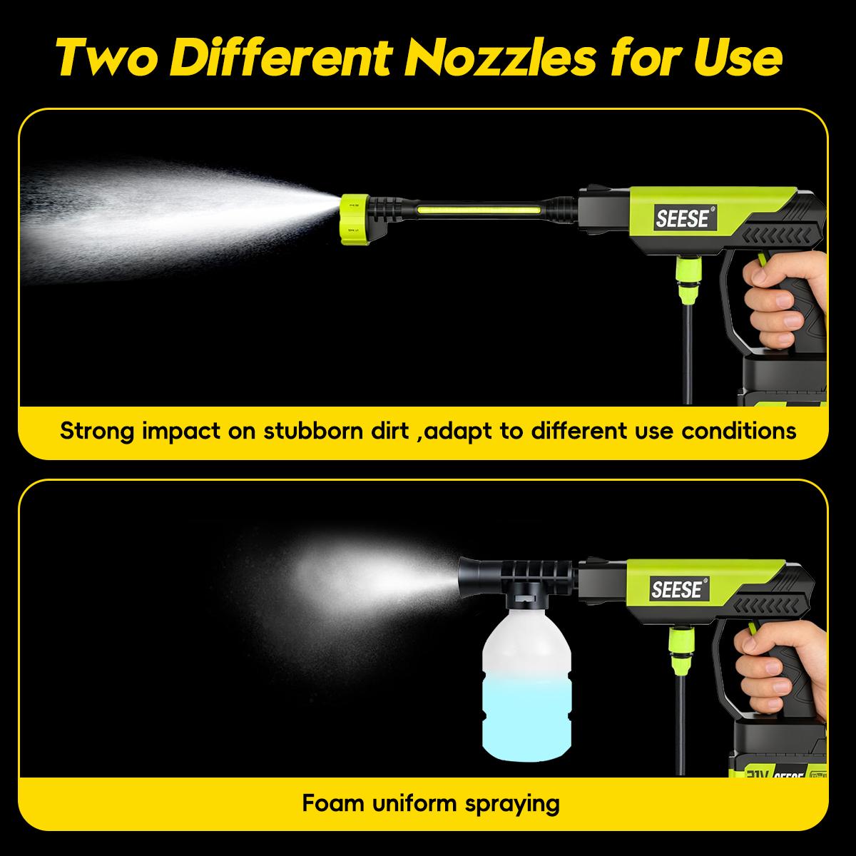 Cordless Pressure Washer with Charger Base, Portable Bottle Power Washer for Car, Home & Garden